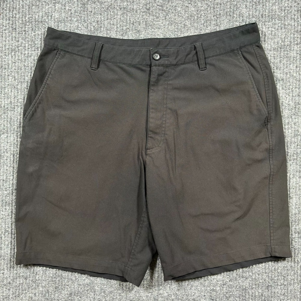 FootJoy Mens Chino Golf Shorts W36 Black Performance Outdoor Flat Front Mid Rise